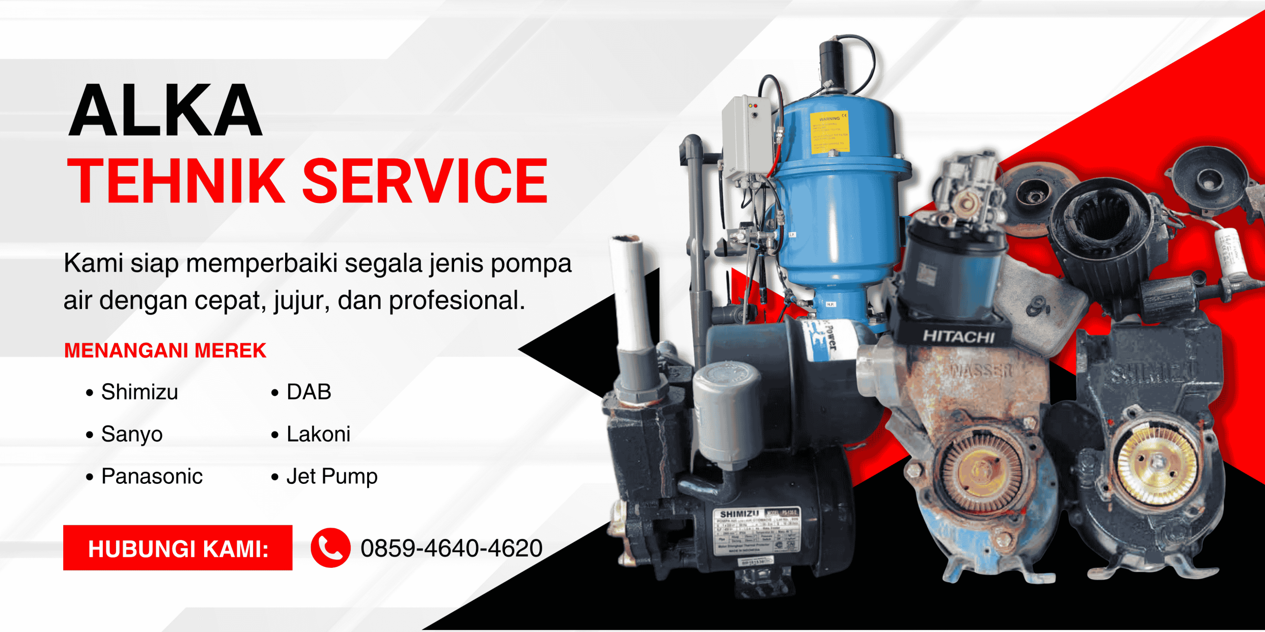 service pompa air tawaran alka tehnik untuk wilayah jogja - sleman dan sekitarnya